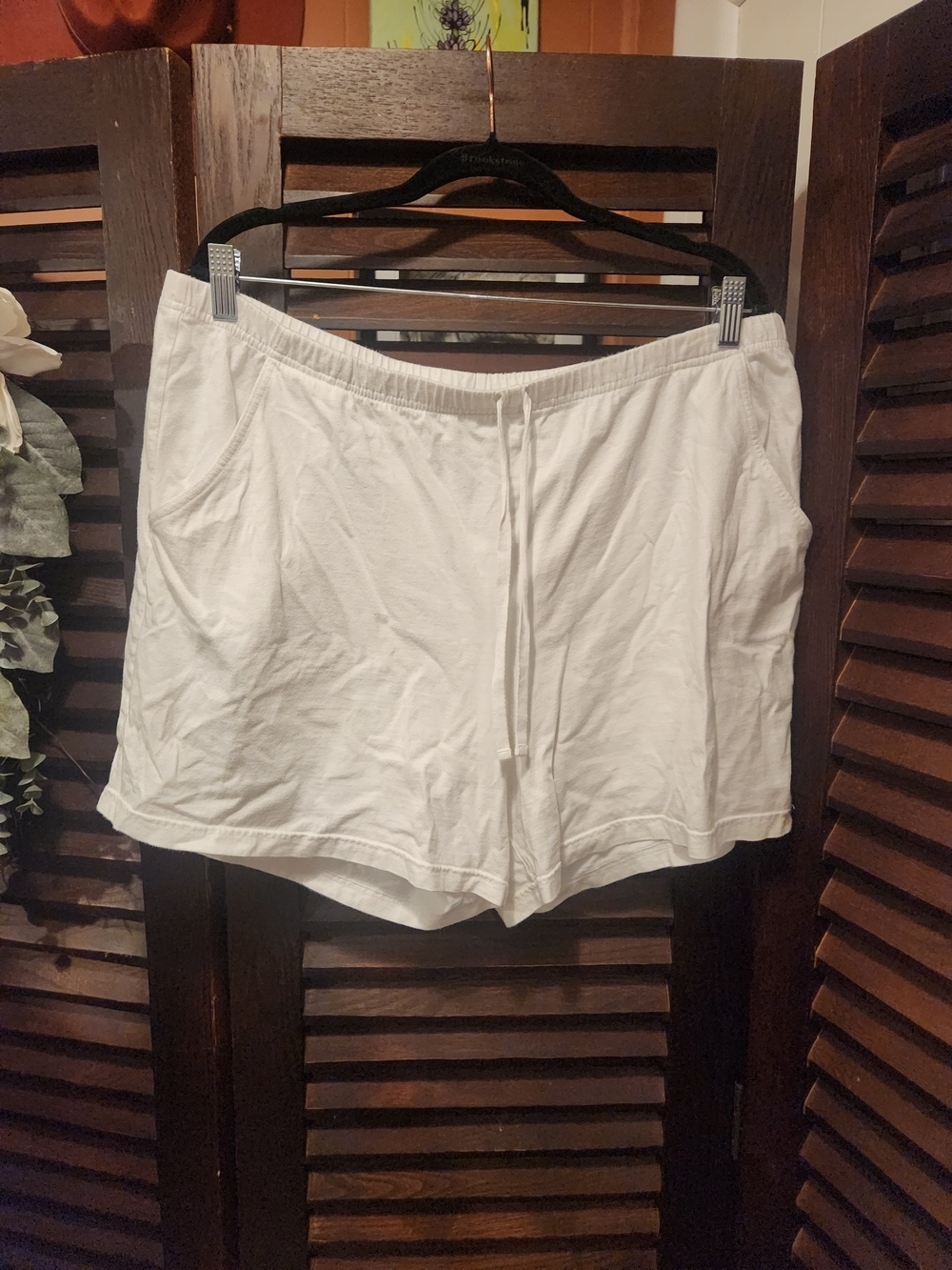 White Stag Women's White Drawstring Bermuda Shorts
